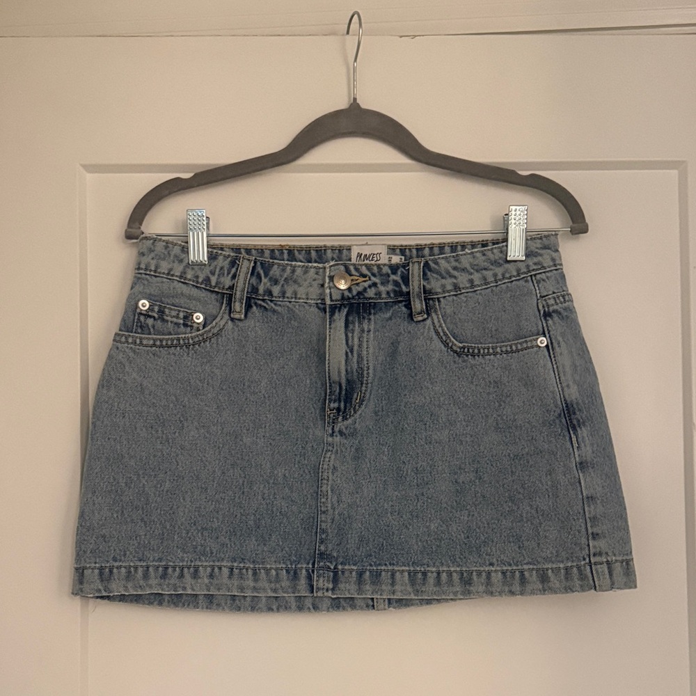 Princess Polly Light Blue Denim Mini Skirt